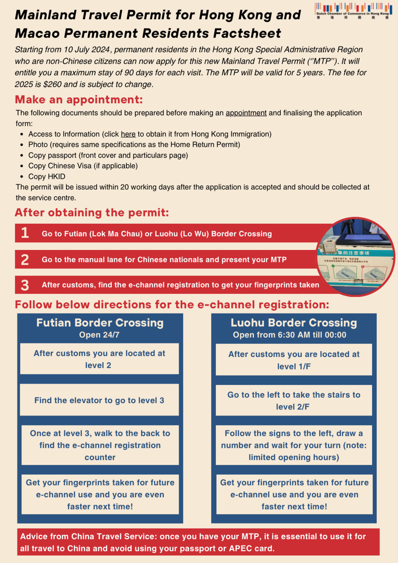 Mainland Travel Permit Fact Sheet